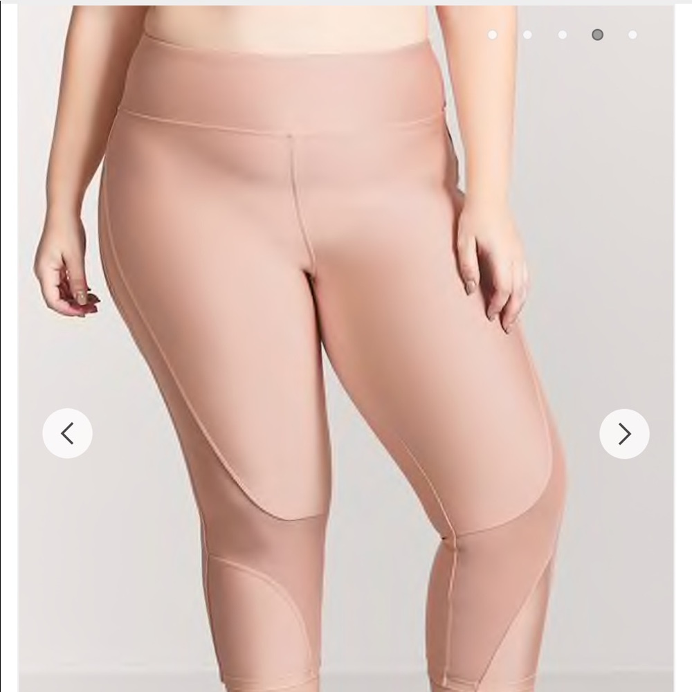 Nude legging Capri ..side mesh .. forever 21